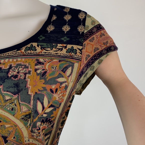 Lucky Brand Boho Print top - Picture 3 of 10
